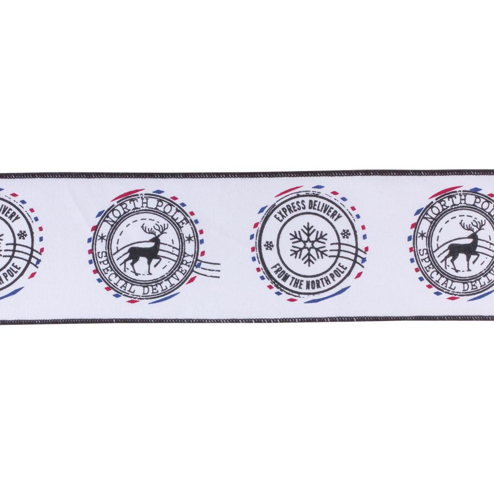 4" x 5 Yds. Ribbon (Set of 2) Wired Cotton. Picture 1