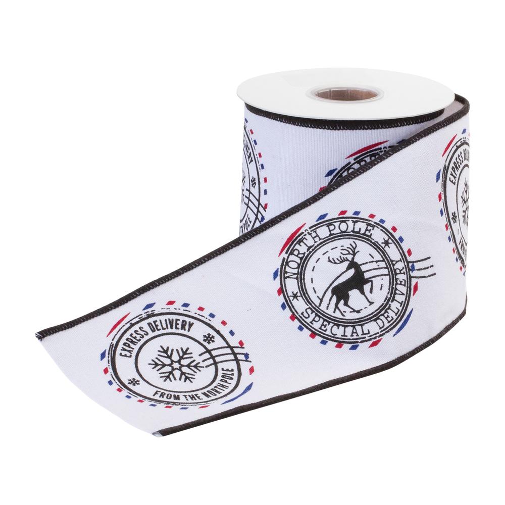 4" x 5 Yds. Ribbon (Set of 2) Wired Cotton. Picture 2