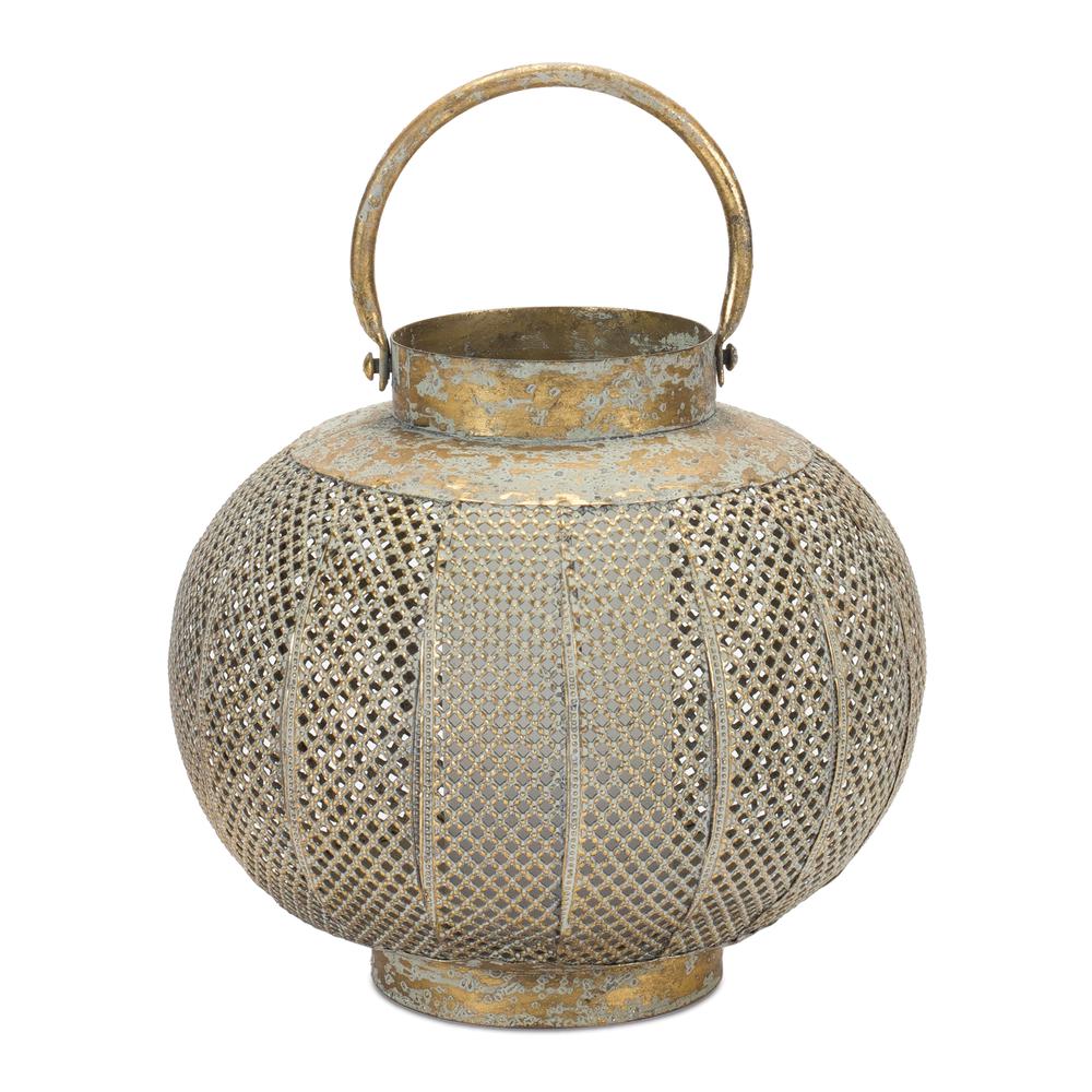 Lantern 8.5"D x 8.75"H Metal. Picture 1