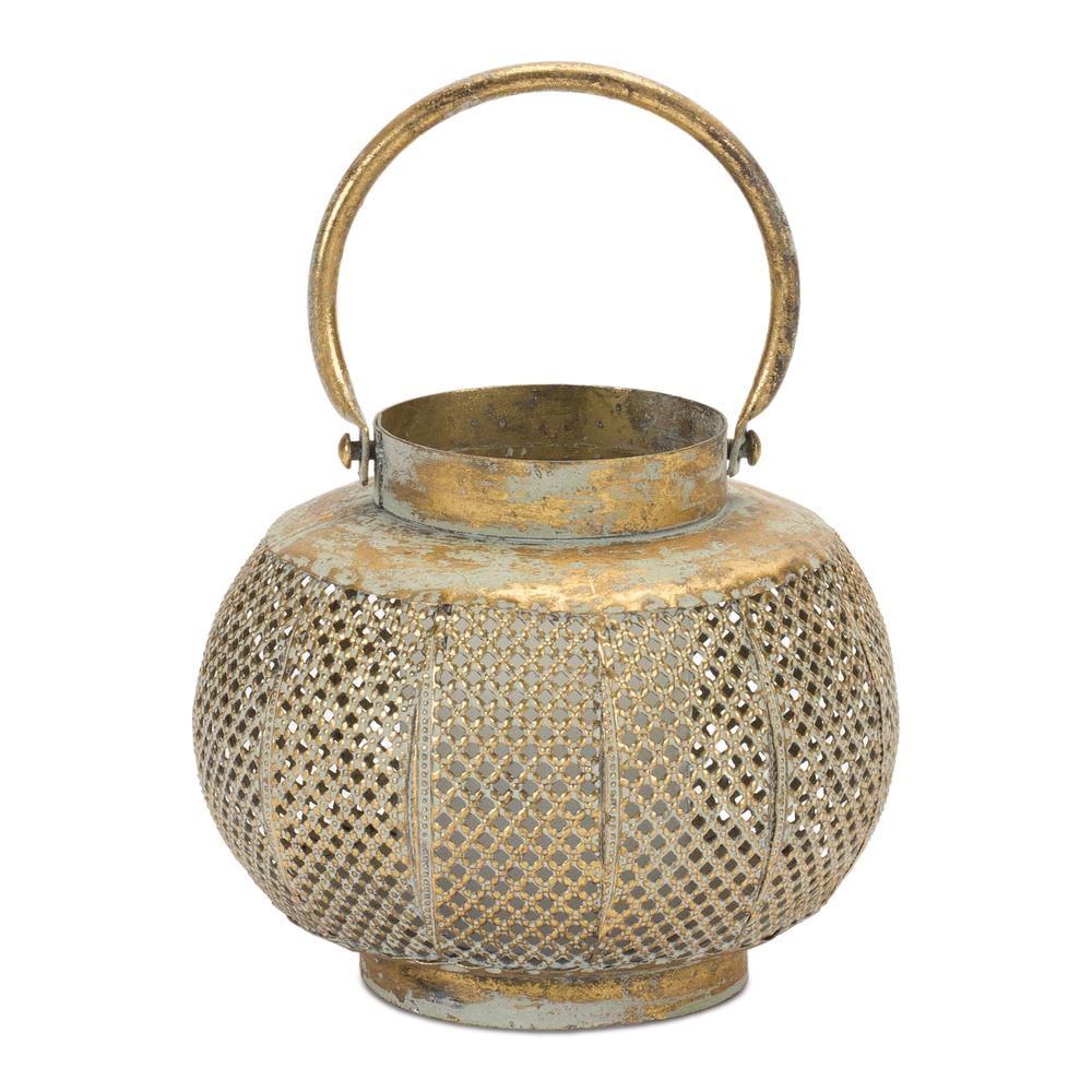 Lantern 7.5"D x 5.75"H Metal. Picture 1