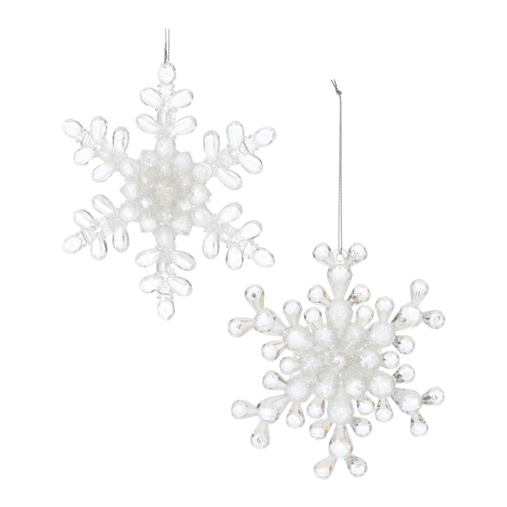 Snowflake Ornament (Set of 24) 5.25"H Acrylic. Picture 1
