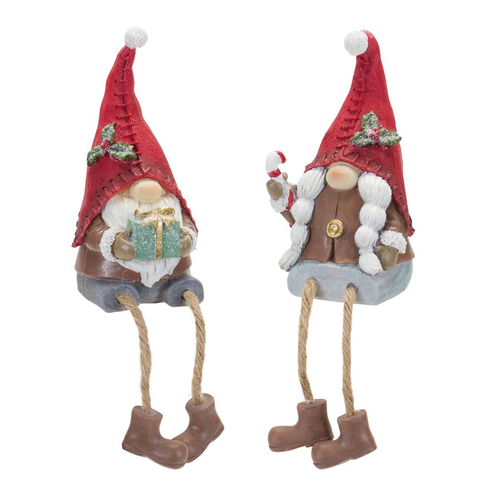 Gnome (Set of 6) 8"H, 8.25"H Resin. Picture 1