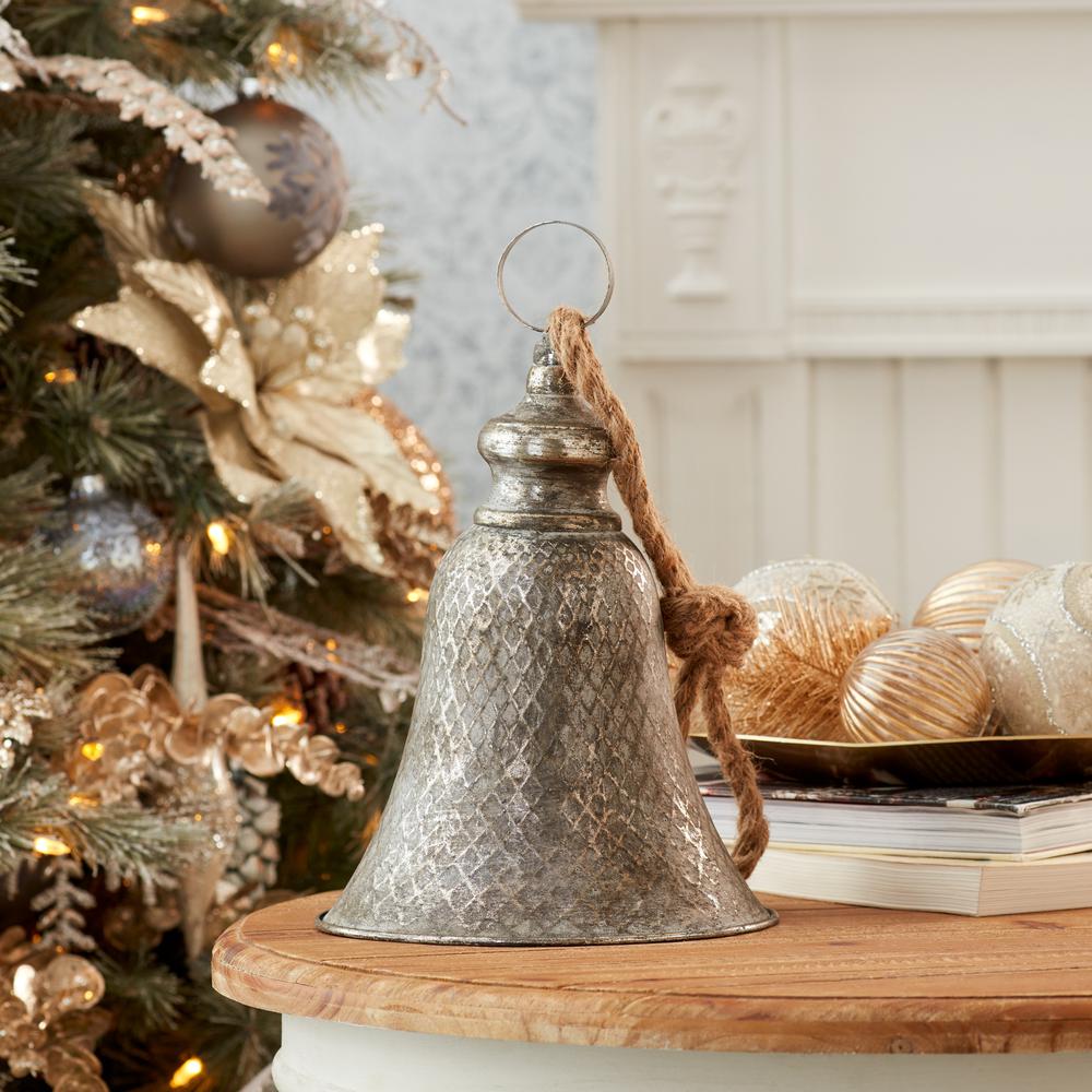 Bell Ornament (Set of 2) 12.75"H Metal. Picture 2