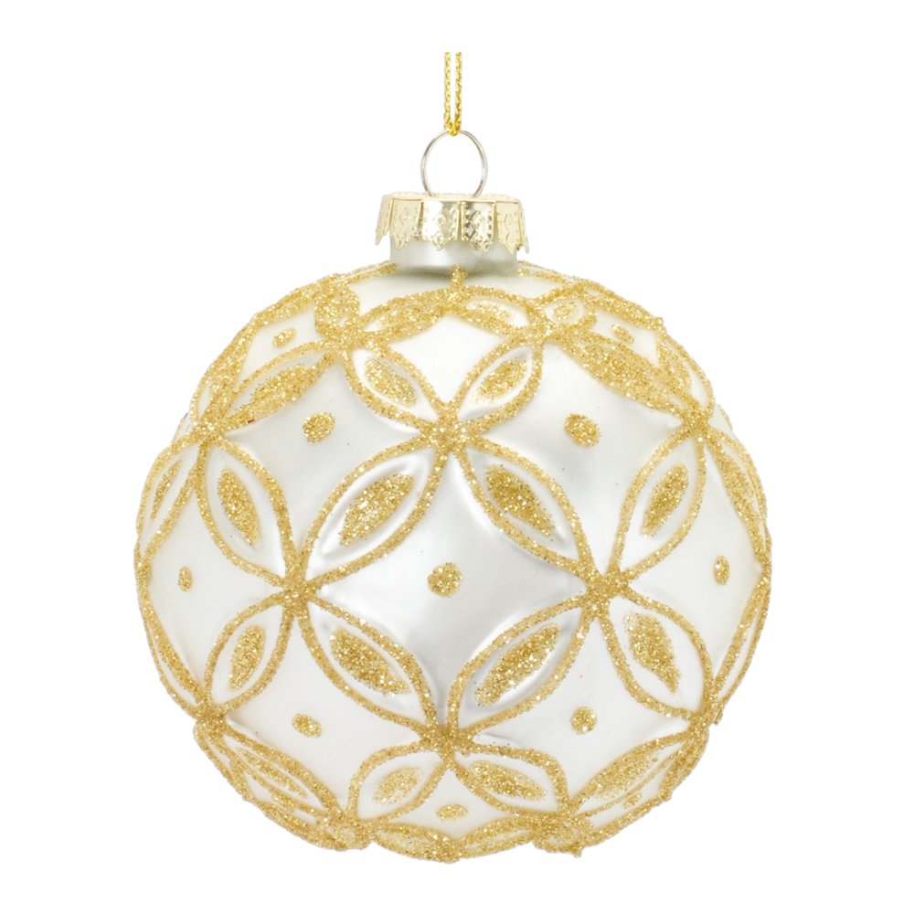 Ball Ornament (Set of 12) 3"D Glass. Picture 1