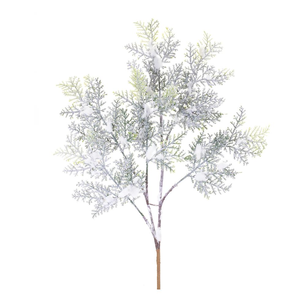 Snowy Cedar Branch (Set of 12) 21"H Plastic. Picture 1