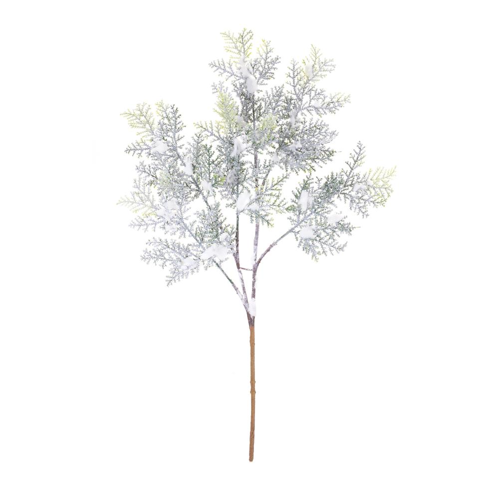 Snowy Cedar Branch (Set of 12) 21"H Plastic. Picture 2