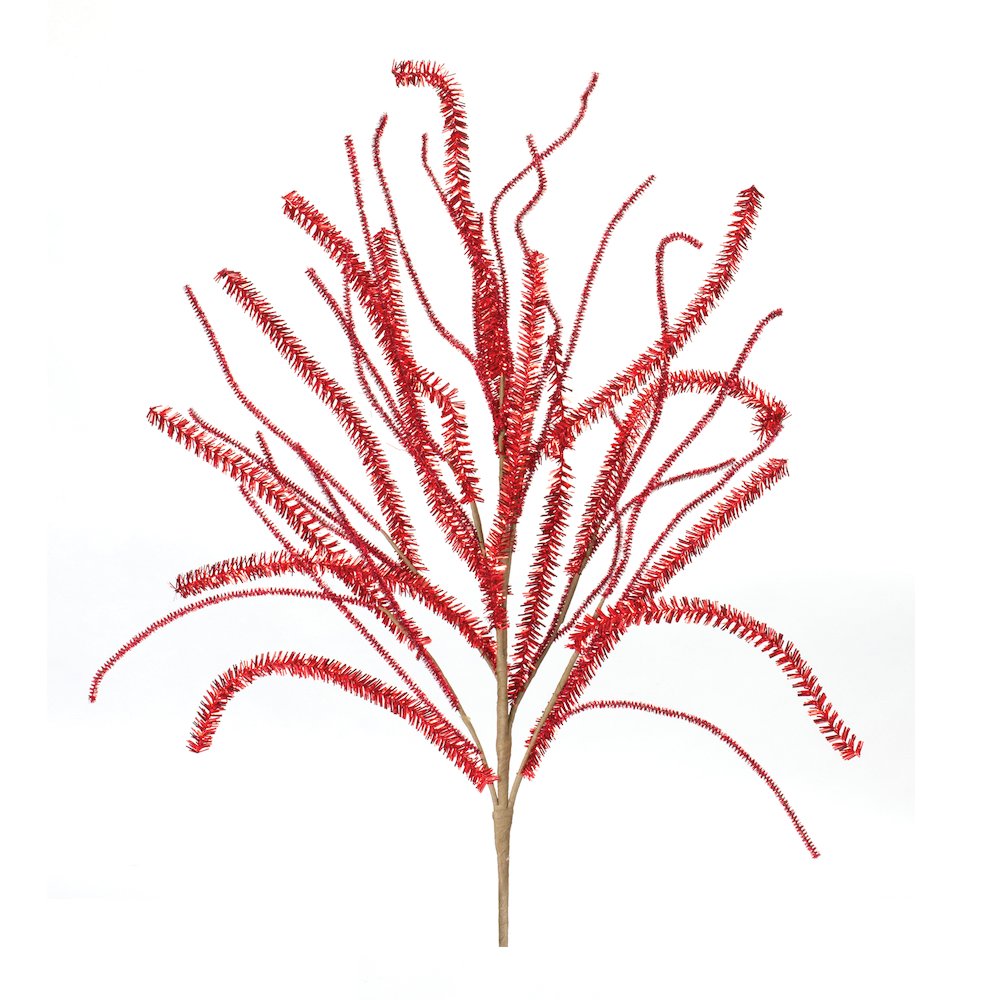 Glitter Pine Branch (Set of 2) 30"H Plastic. Picture 1