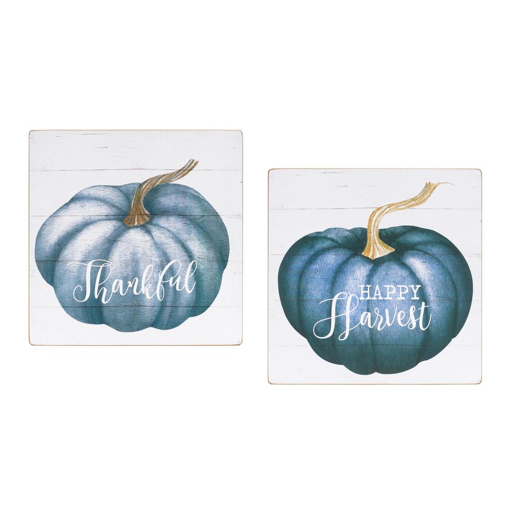 Pumpkin Sign (Set of 4) 16"SQ MDF. Picture 1