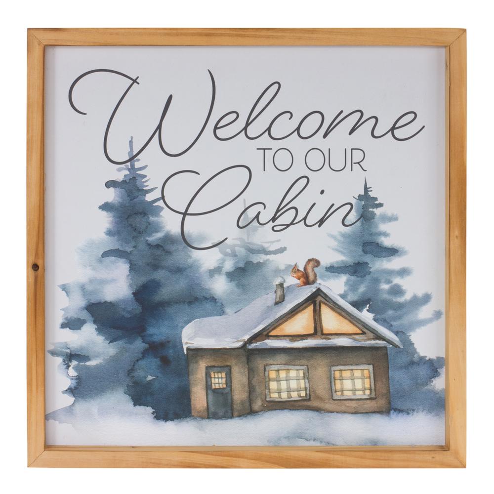 Home and Cabin Frame (Set of 2) 14"SQ MDF/Wood. Picture 2