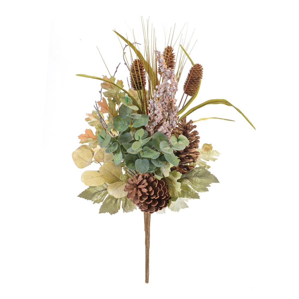 Foliage/Berry/Cone Bush (Set of 2) 23"H Polyester. Picture 2