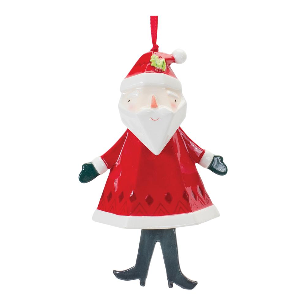 Santa and Snowman Ornament (Set of 6) 4.75"H, 6"H Dolomite. Picture 4
