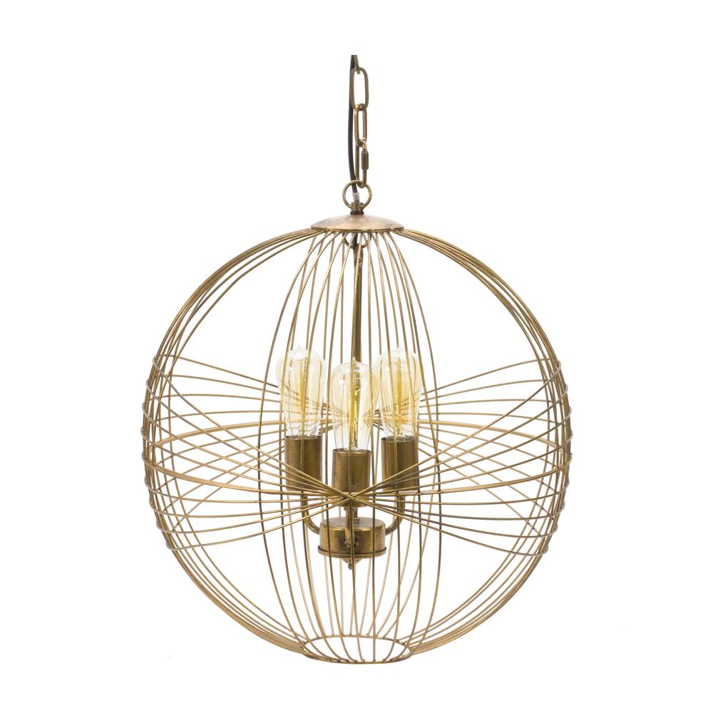 Hanging Lamp 20"D x 21"H Iron Max 60W. Picture 1