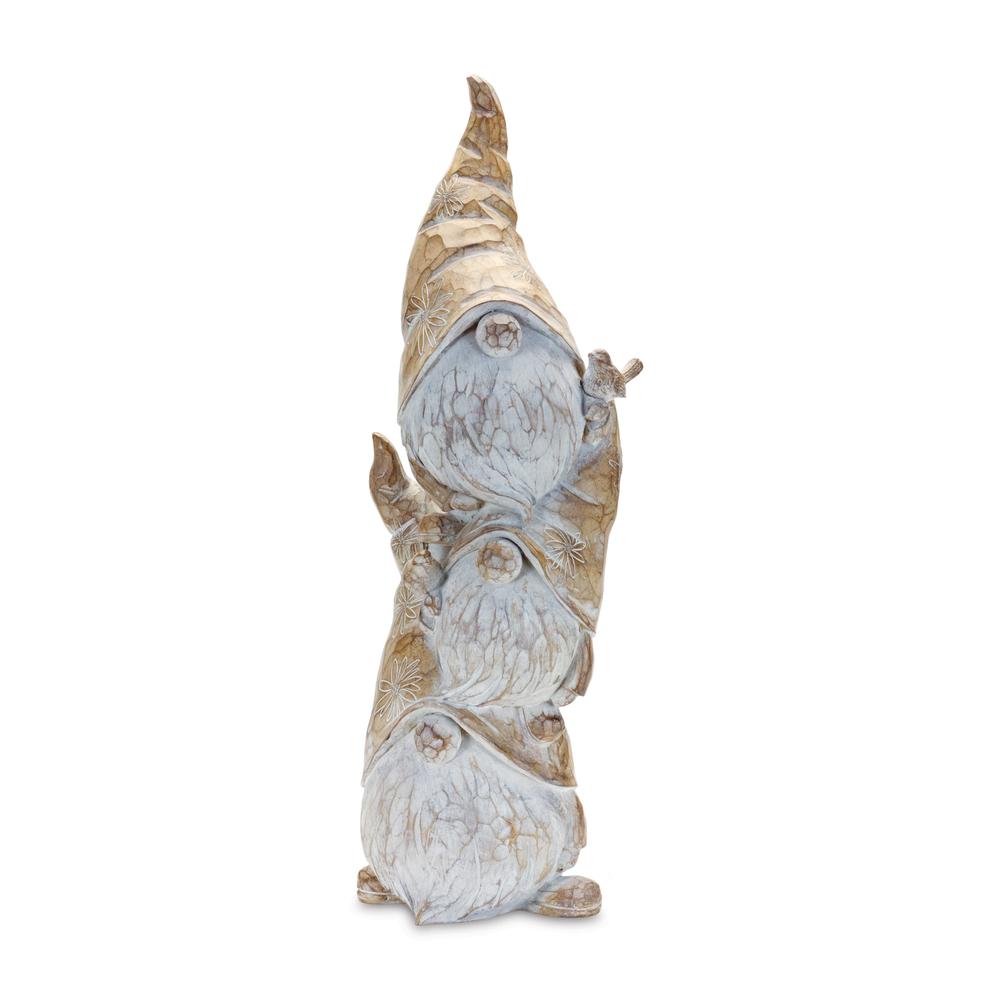 Triple Gnome Stack 23"H Resin. Picture 1