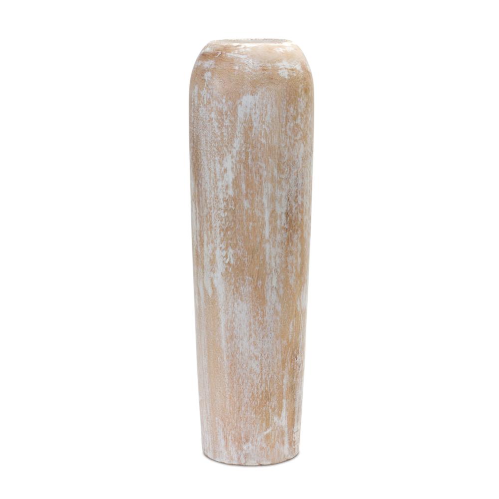 Vase 23.5"H Wood. Picture 1