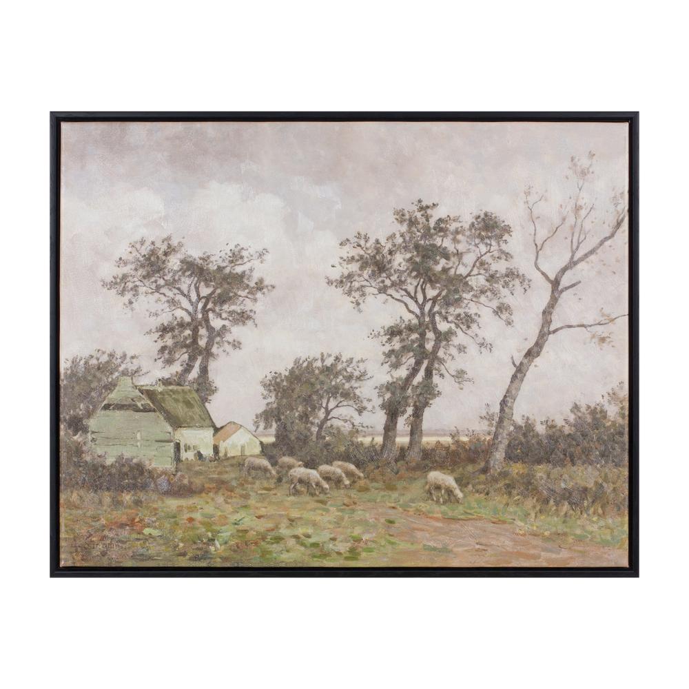 Sheep Farm Print 28"L x 22"H Canvas/Plastic. Picture 1