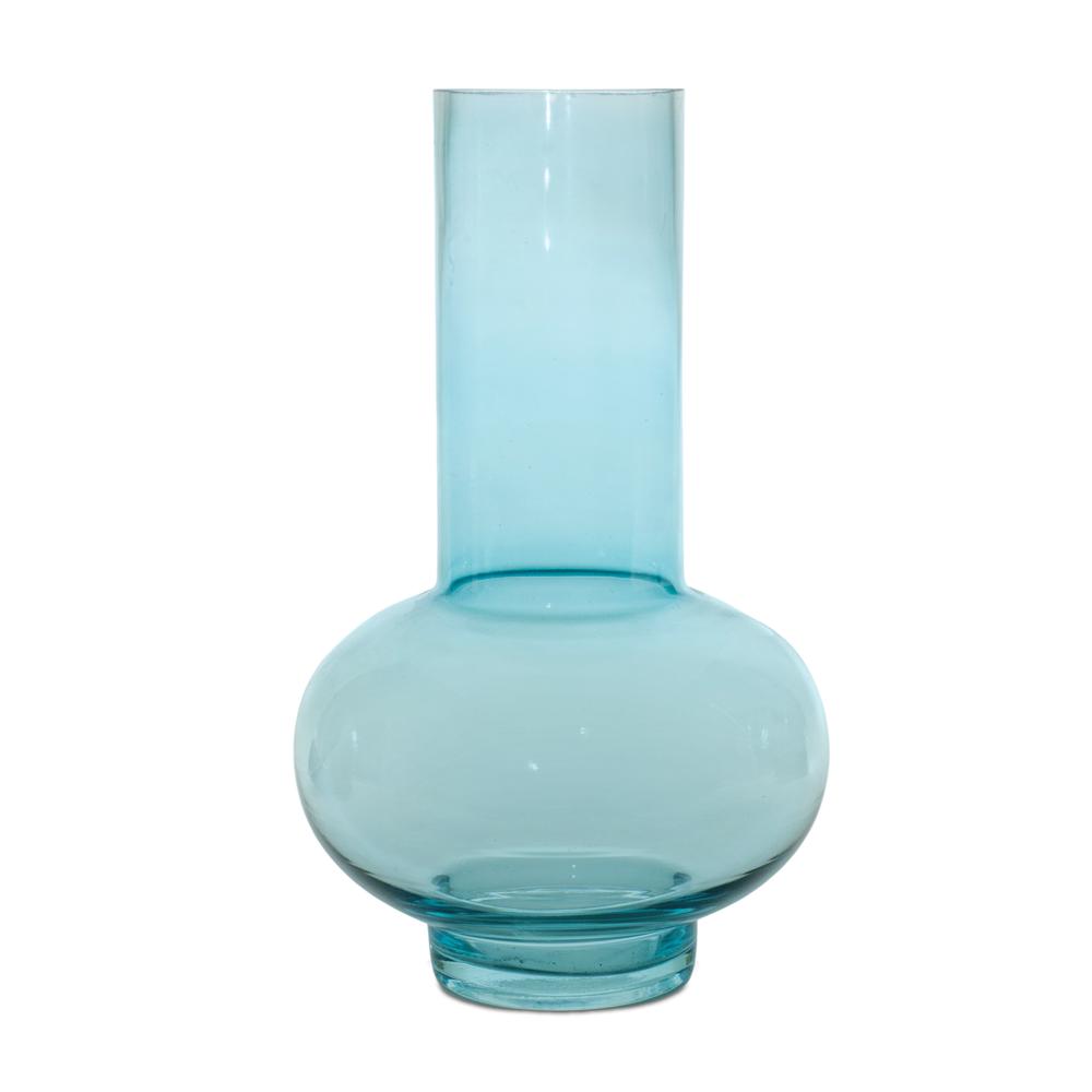 Vase (Set of 2) 7"D x 11.75"H Glass. Picture 1