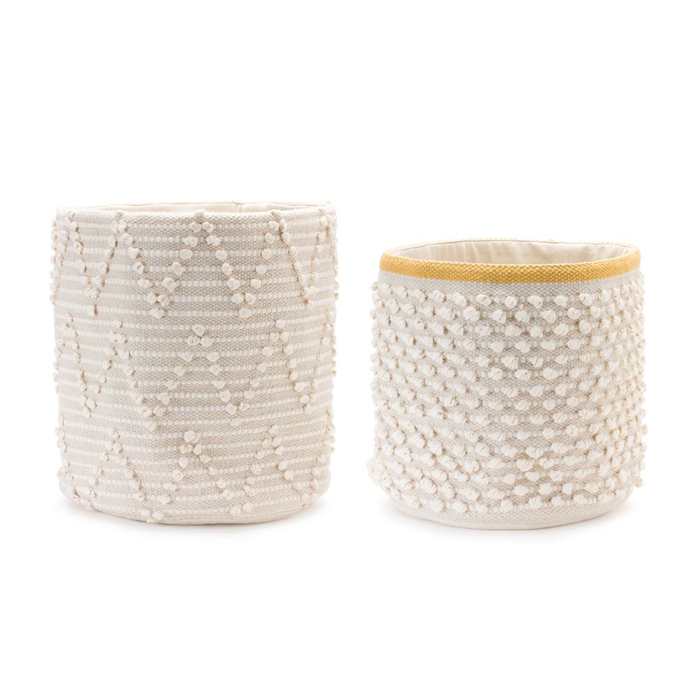 Basket (Set of 2) 14"D x 13"H, 16"D x 15.5"H Cotton. Picture 1