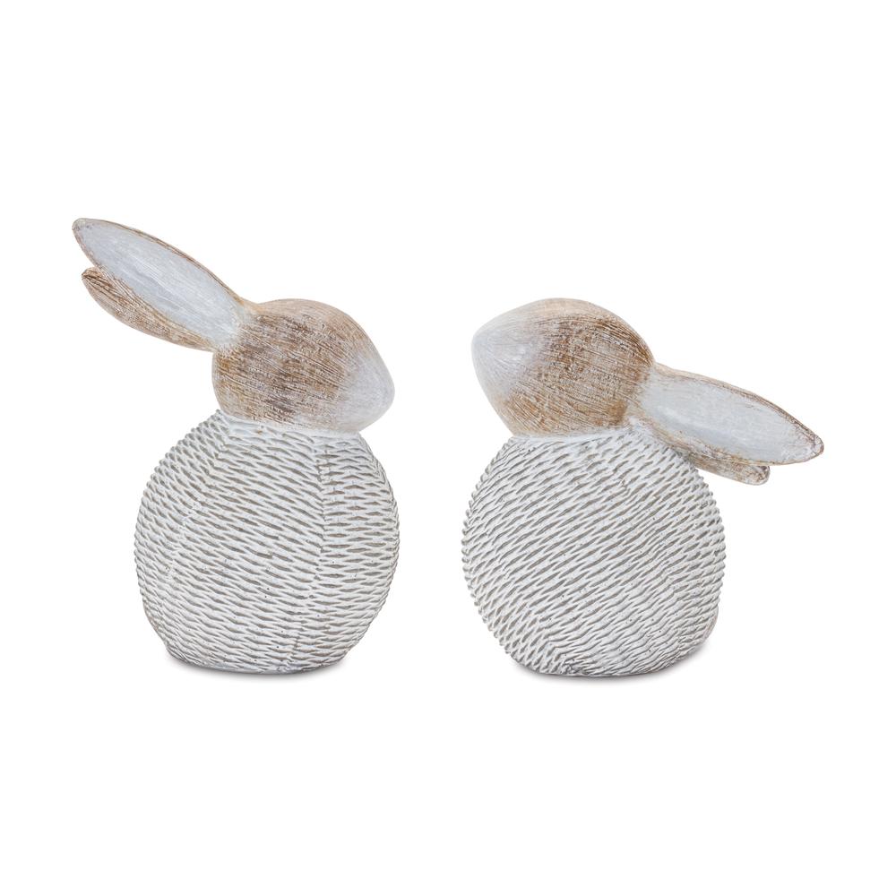 Bunny (Set of 2) 5"H, 6"H Resin. Picture 1