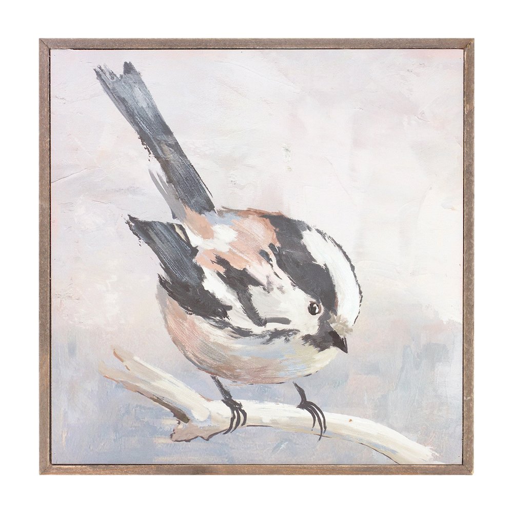Bird Block (Set of 2) 10"SQ Wood/Canvas. Picture 2