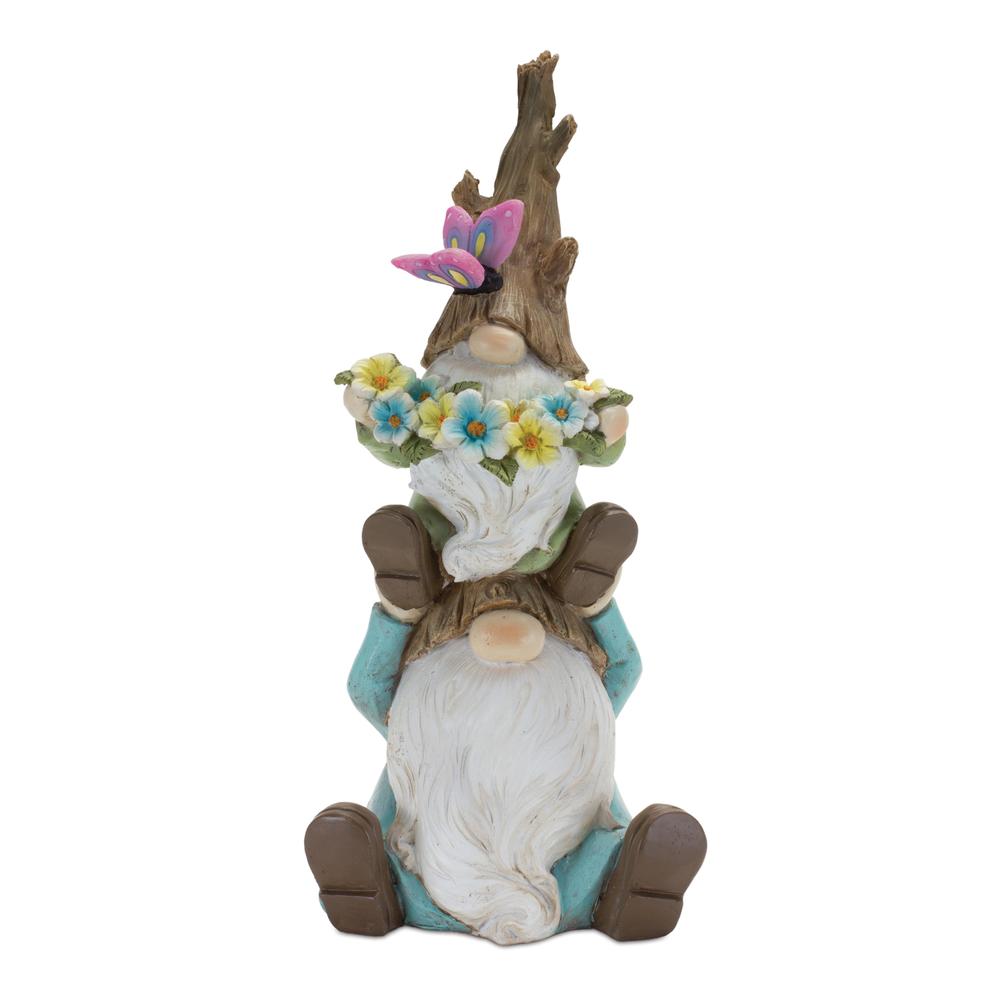 Gnome Stack (Set of 2) 10"H Resin. Picture 1