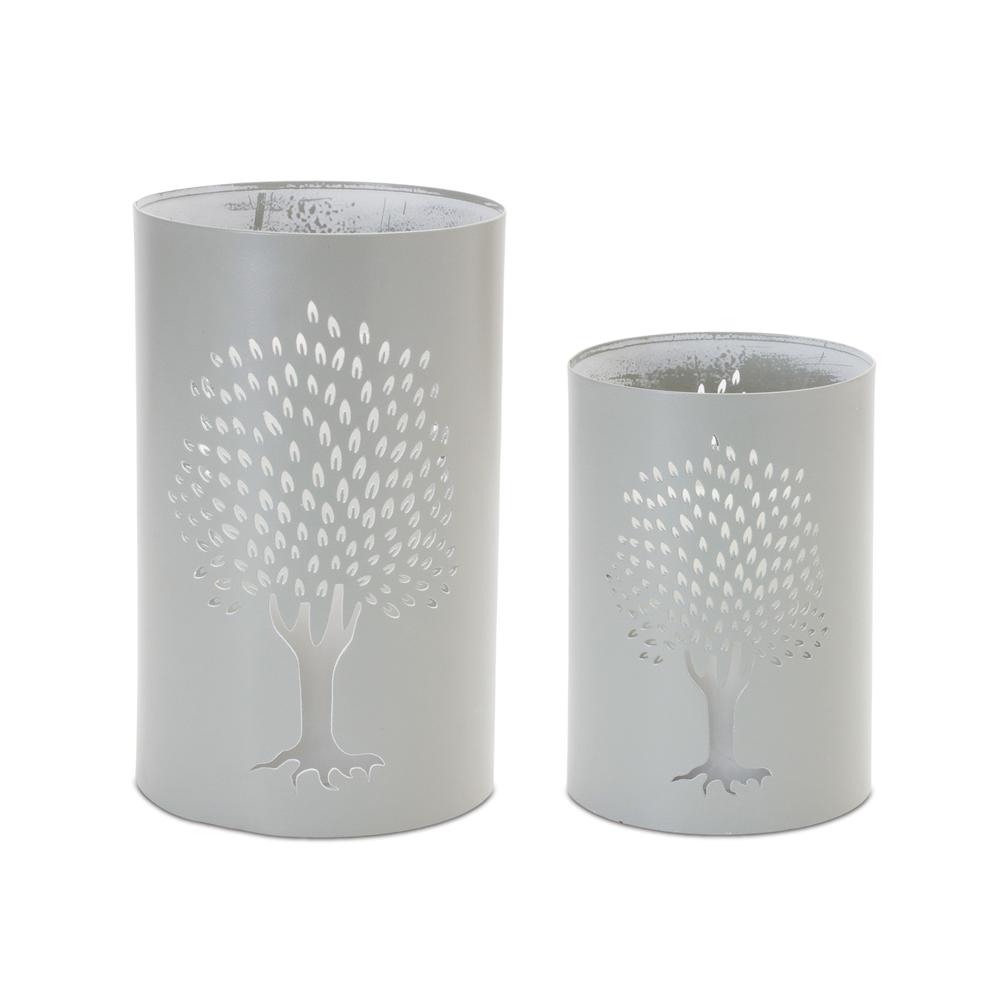 Candle Holder (Set of 2) 6"H, 8"H Metal. Picture 1