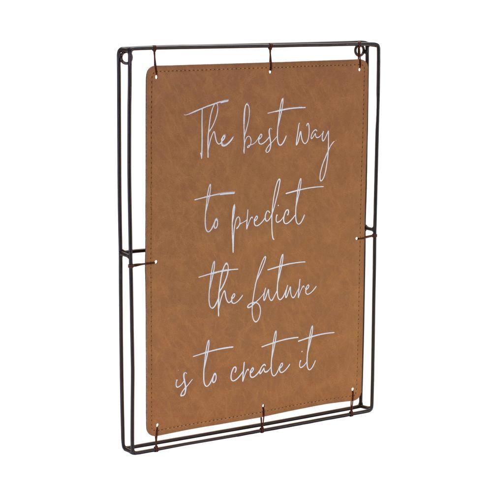 Create Future Frame (Set of 2) 12"L x 15.75"H Metal/Faux Leather. Picture 1