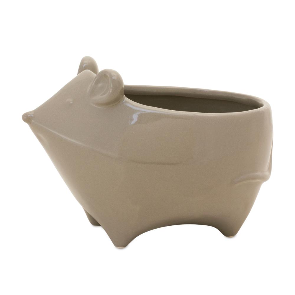 Mouse Planter (Set of 4) 6.5"L x 4.75"H Ceramic. Picture 1