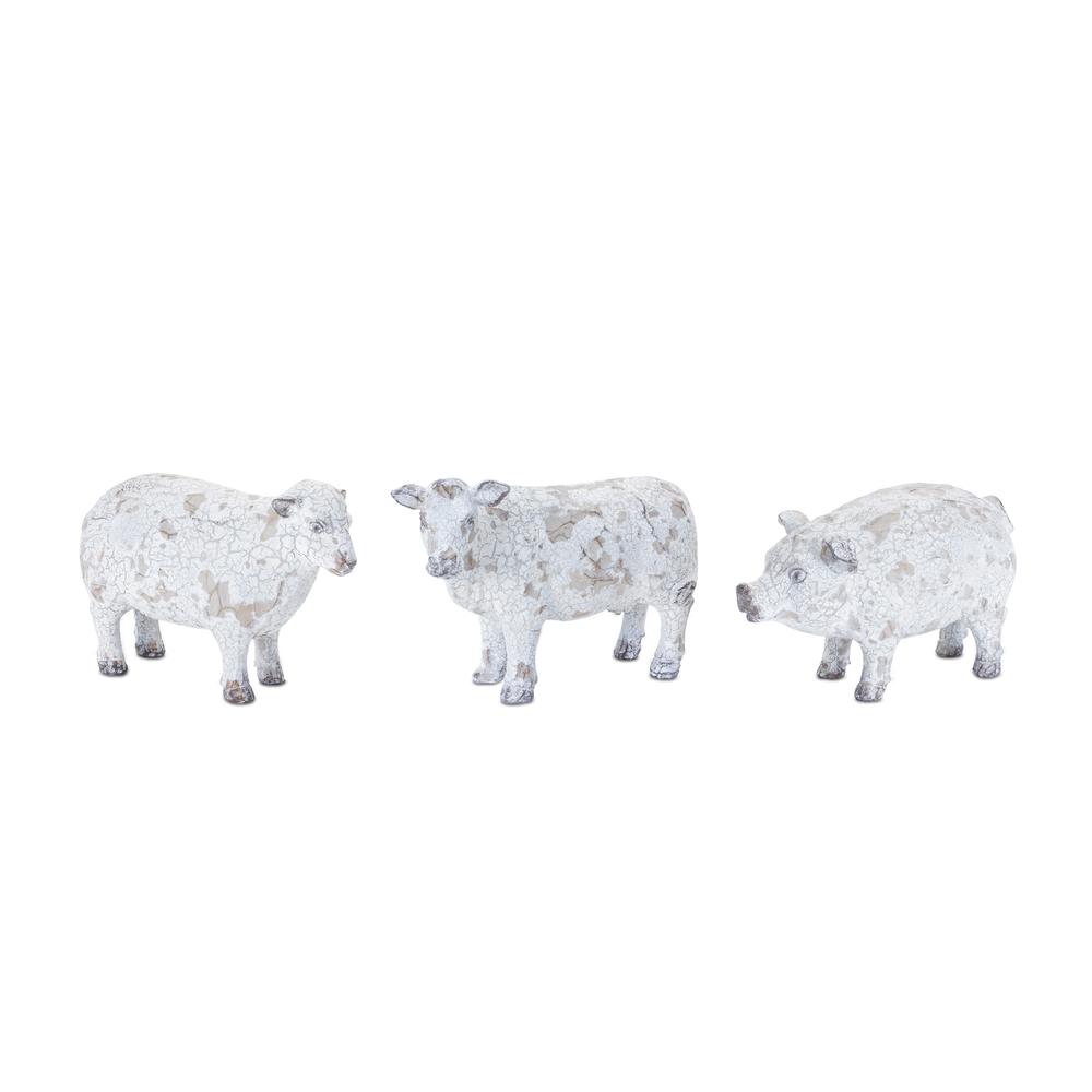 Farm Animal (Set of 3) 3.75"H, 4"H, 4"H Resin. Picture 1