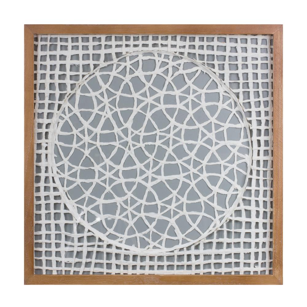Wall Art (Set of 2) 19.5"SQ Wood/Paper. Picture 1