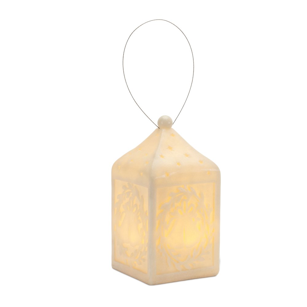 Bell Lantern 4.25"L x 9"H Resin 3 AAA Batteries, Not Included. Picture 1