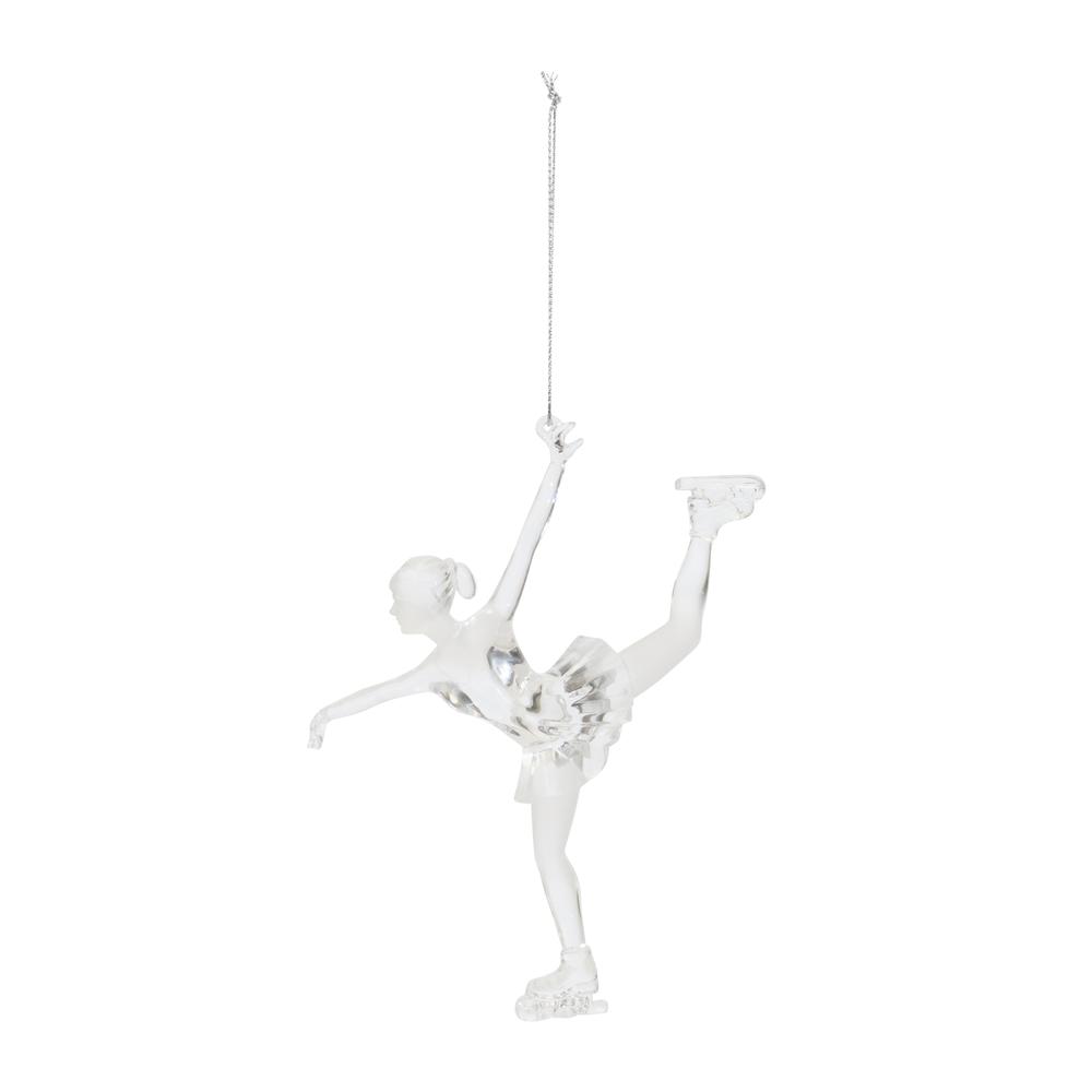 Ice Skater Ornament (Set of 4) 5.75"H Acrylic. Picture 2