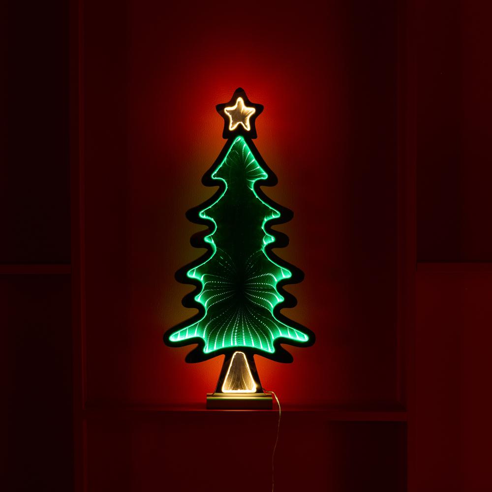 Tree w/Star Infinity Light 25"H Acrylic UL Plug Included. Picture 2