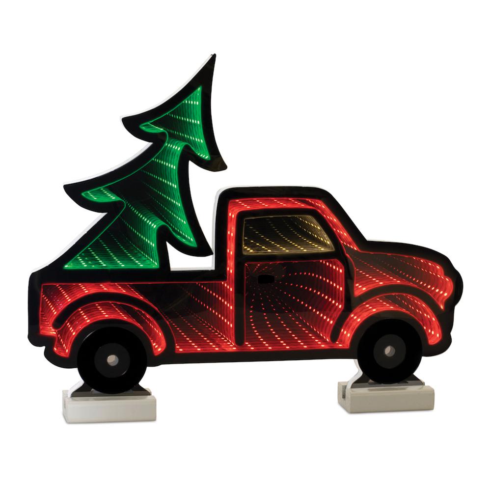 Truck and Tree Infinity Light 16"L x 13.5"H Acrylic UL Plug Included. Picture 1