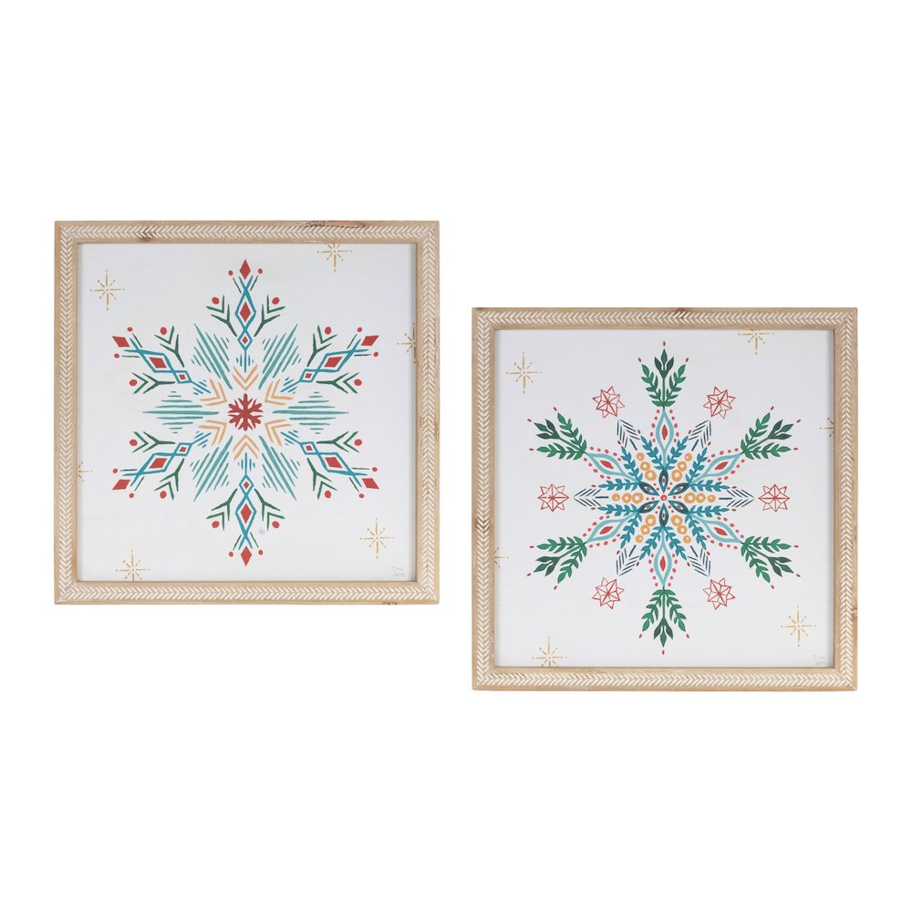 Snowflake Print (Set of 2). Picture 1