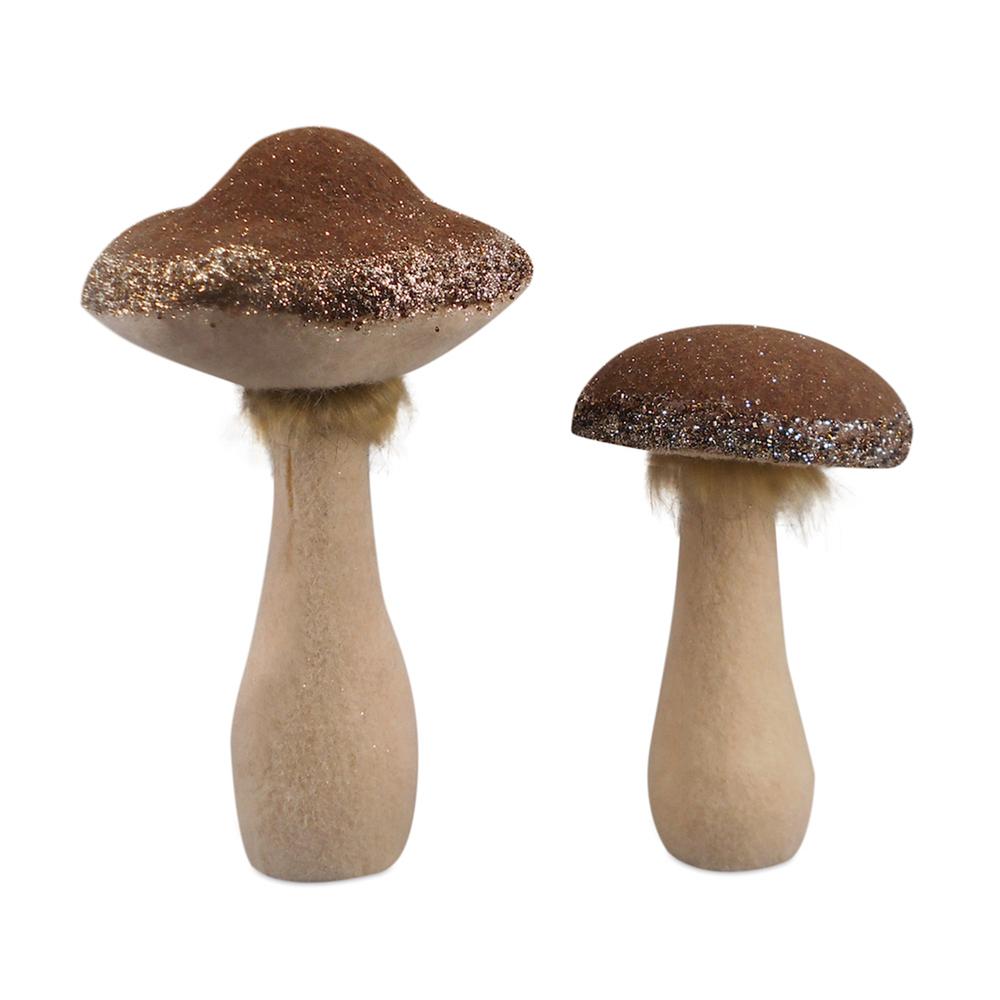 Mushroom (Set of 2) 9.5"H, 13.5"H Foam/Fabric. Picture 1