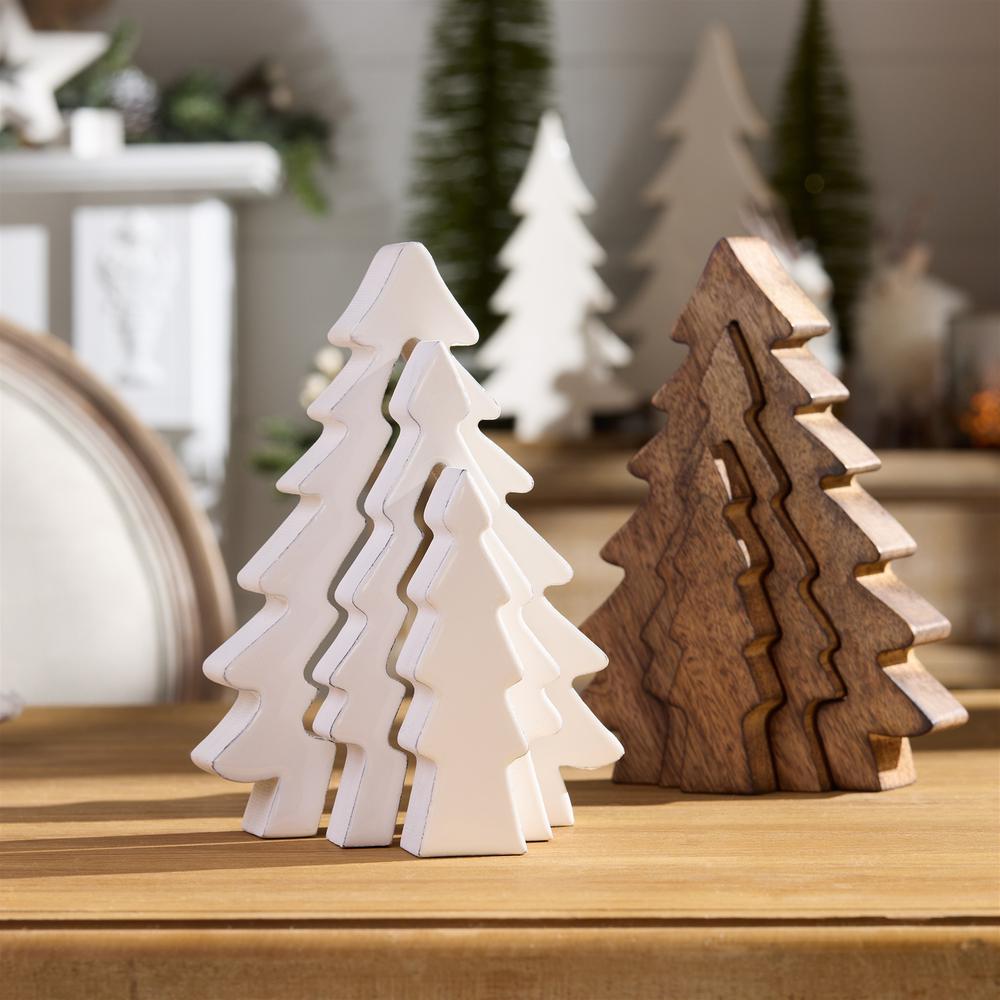 Triple Tree Puzzle (Set of 2) 8.5"H MDF. Picture 2