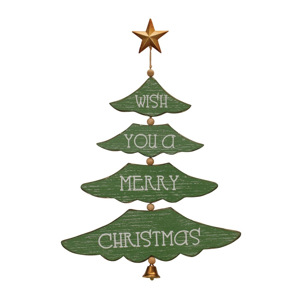 Tree Shape Sign (Set of 2) 17.5"H, 21.5"H MDF/Iron. Picture 2