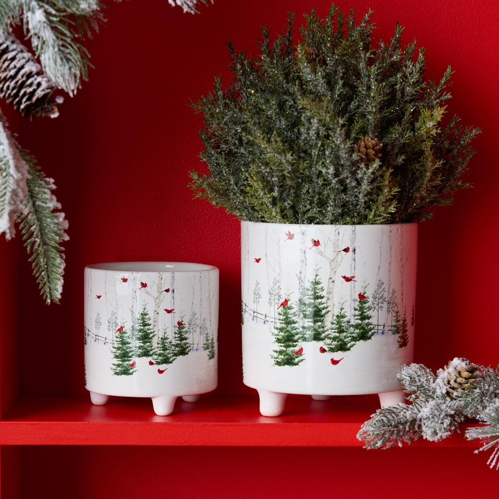 Pot (Set of 2) 4.5"H, 6"H Dolomite. Picture 4