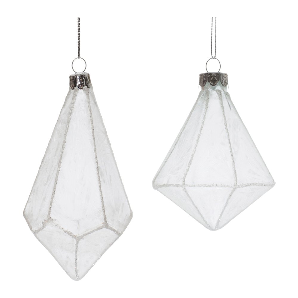 Ornament (Set of 6) 4.25"H, 5.75"H Glass. Picture 1