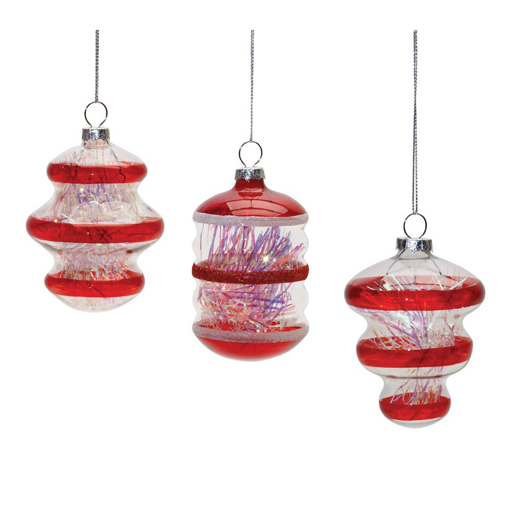 Ornament (Set of 12) 4"H Glass. Picture 1
