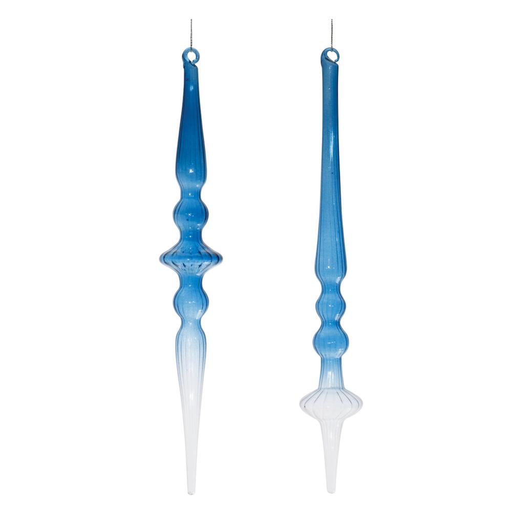 Drop Ornament (Set of 12) 12.5"H Glass. Picture 1