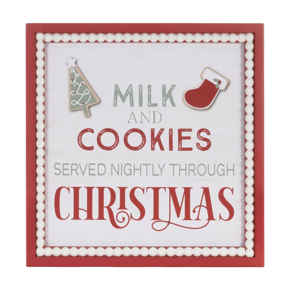 Milk and Cookie Sign 15"SQ MDF/Wood. Picture 1