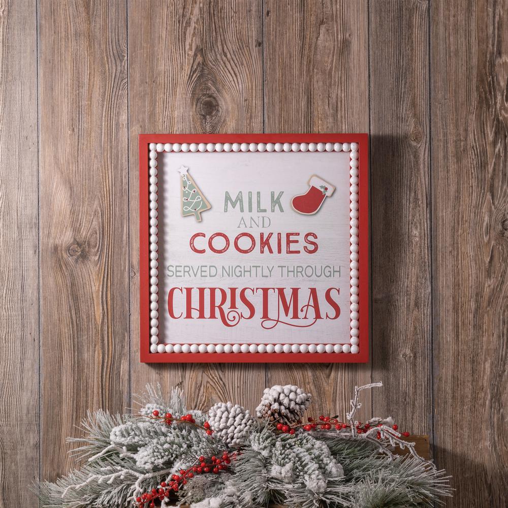 Milk and Cookie Sign 15"SQ MDF/Wood. Picture 2