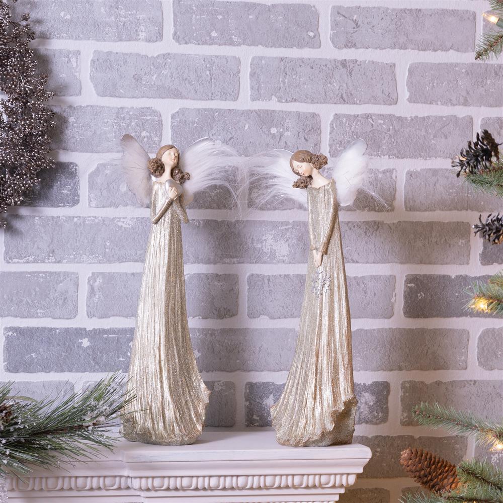 Angel (Set of 2) 14"H Resin. Picture 2
