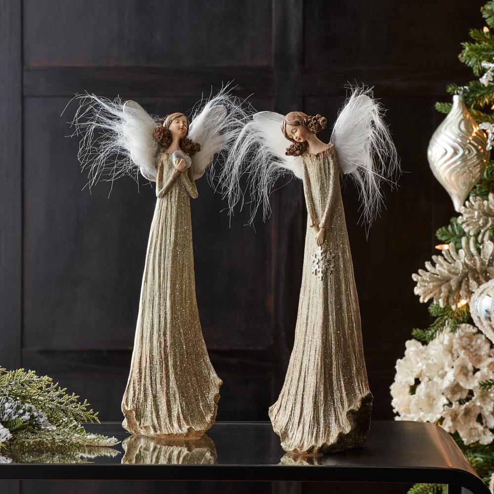 Angel (Set of 2) 14"H Resin. Picture 4