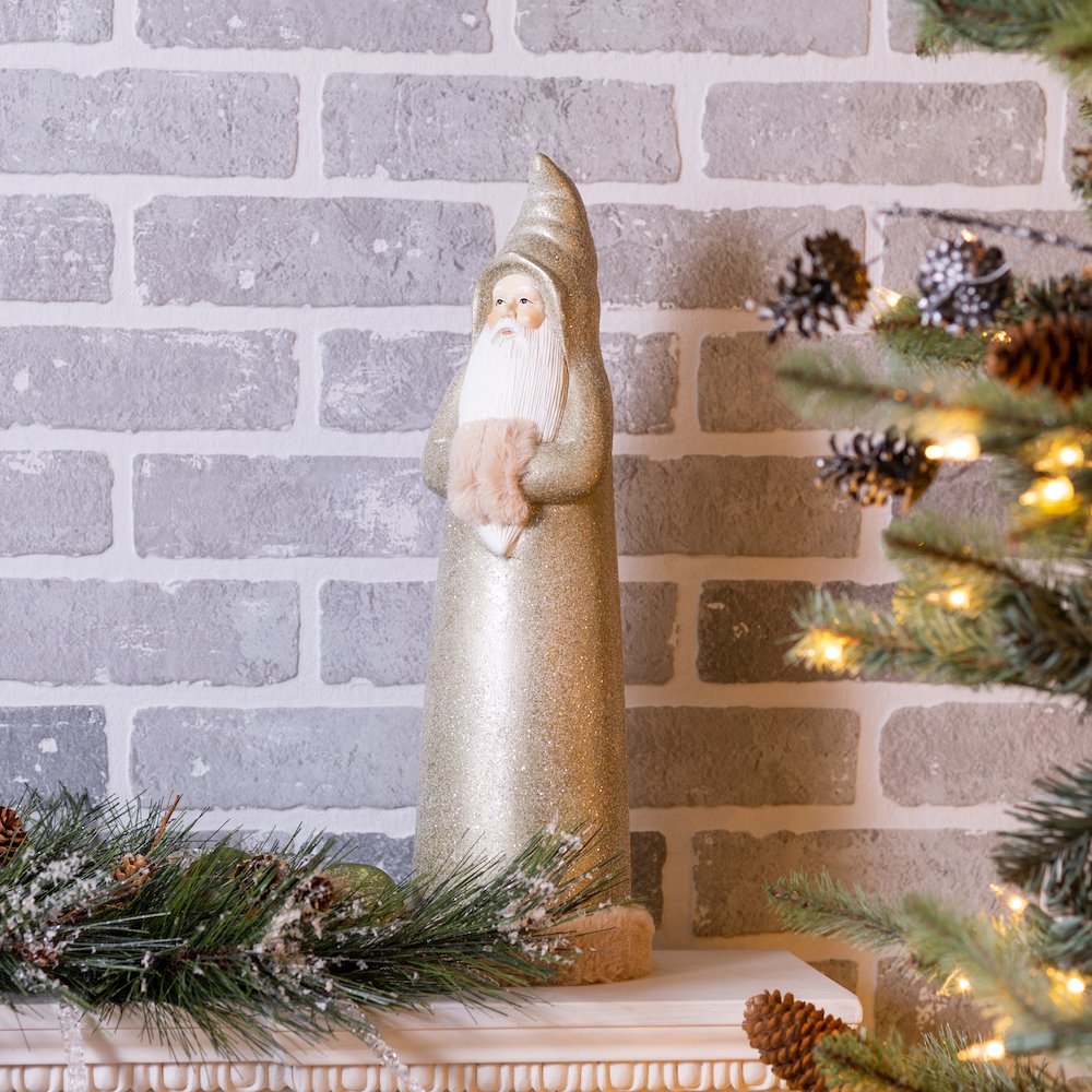 Santa (Set of 2) 17"H Terra Cotta. Picture 2