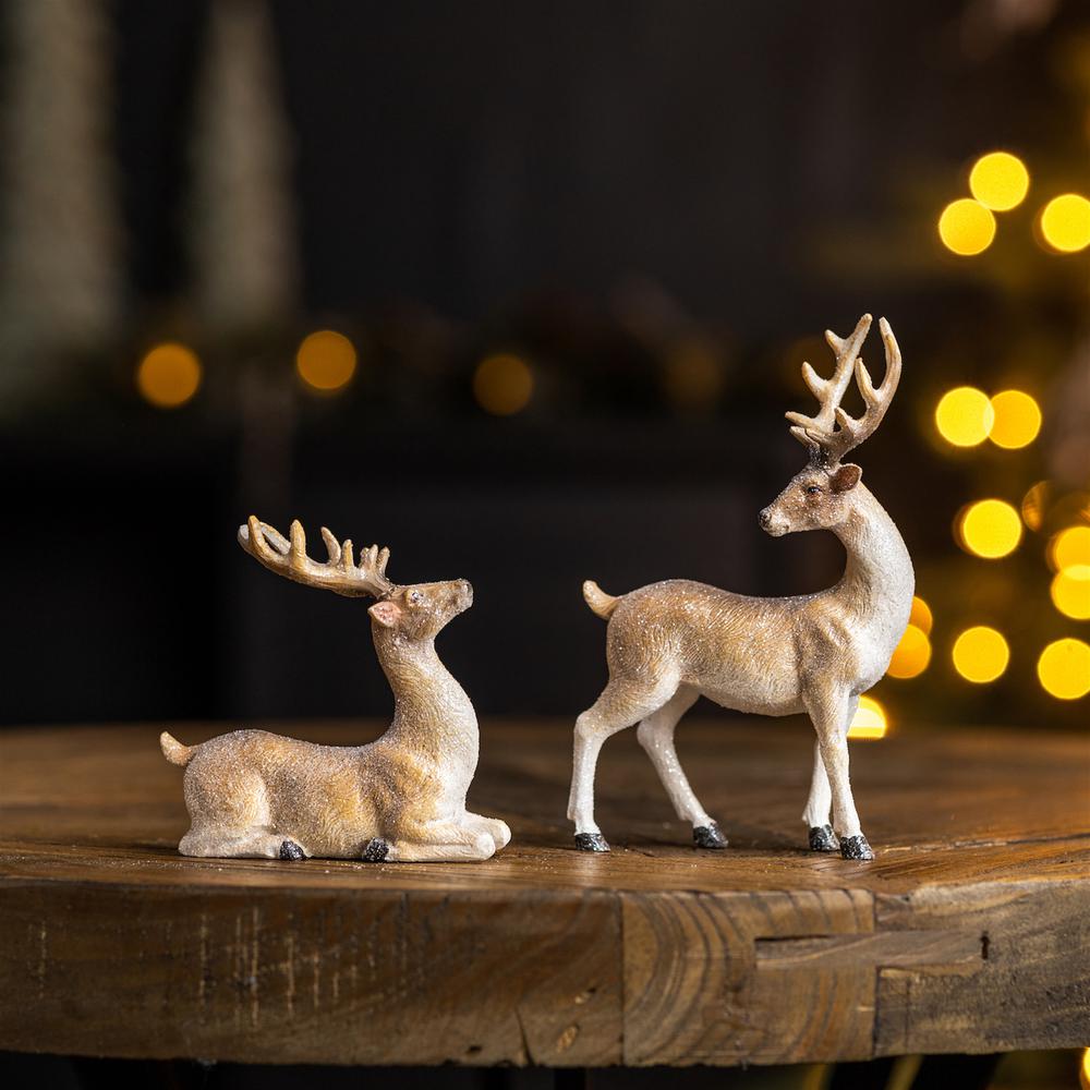 Deer (Set of 6) 3.5"H, 5.5"H Resin. Picture 2