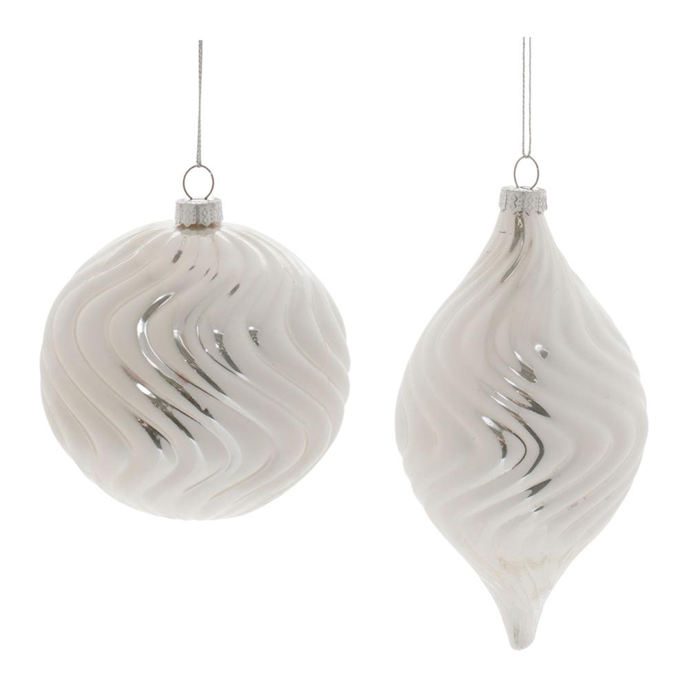 Ornament (Set of 6) 4"D, 6"H Glass. Picture 1