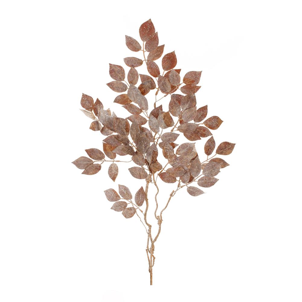 Glitter Leaf Spray (Set of 2) 38"H Polyester. Picture 1
