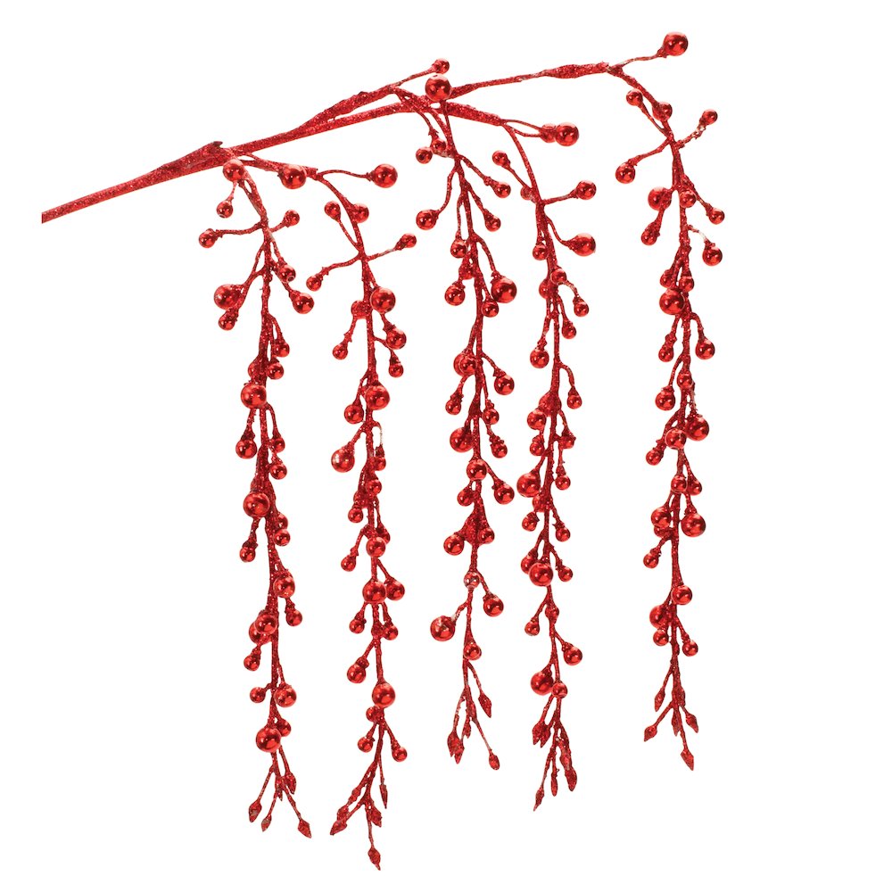 Hanging Berry Branch (Set of 2) 26"H Plastic. Picture 1